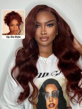Reddish Brown 22 inches 13×4 Lace Front.